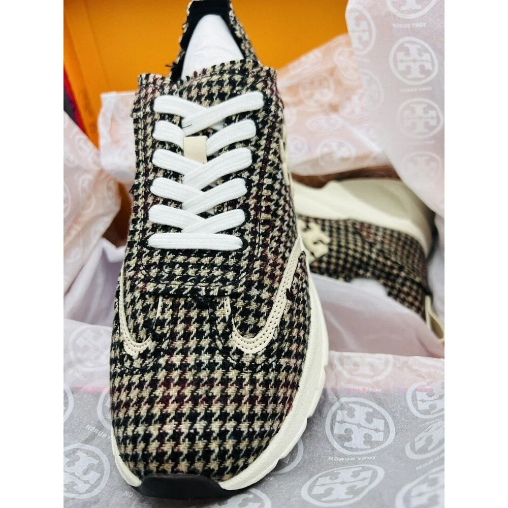 Tory Burch Good Luck Herringbone Trainer Sneakers US 7.5 $328 New in box - Picture 4 of 5